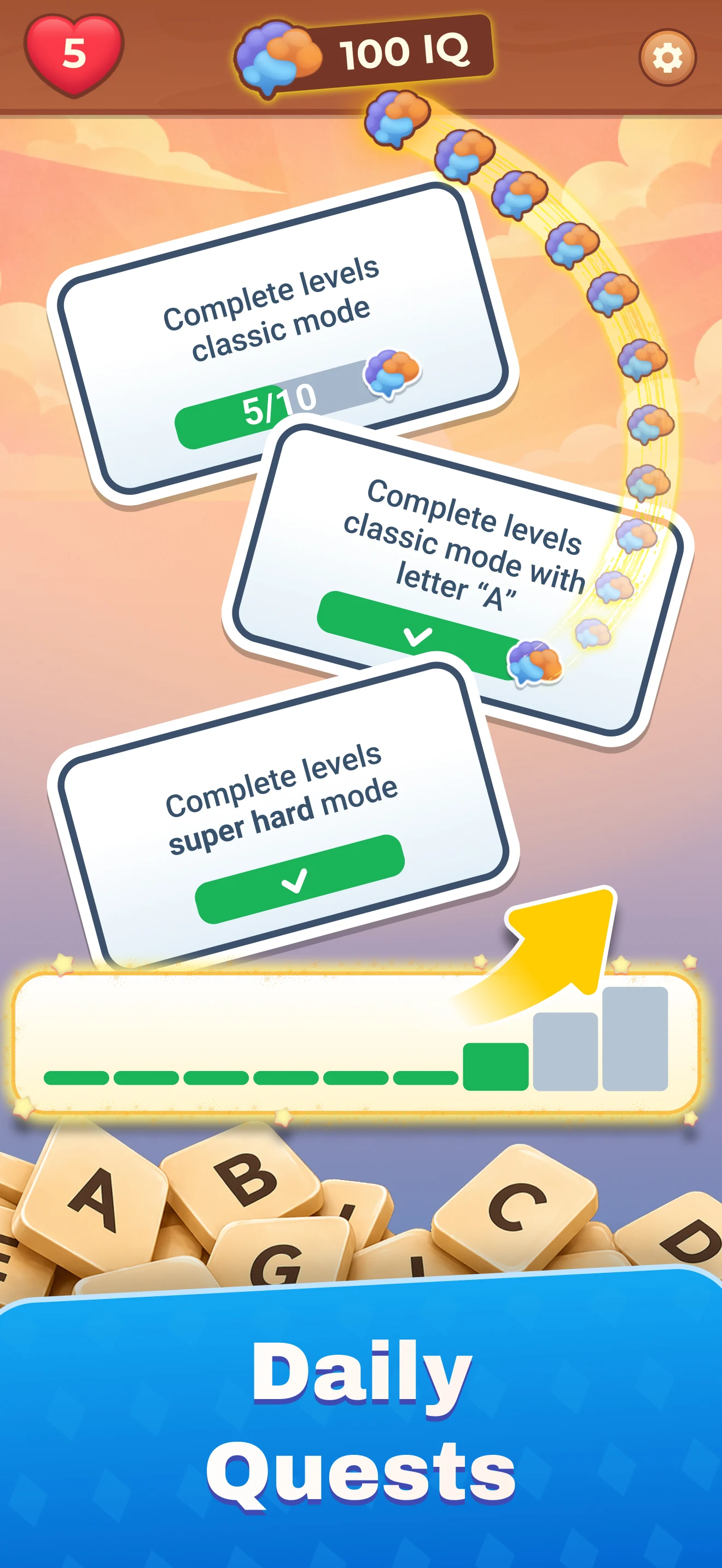 WordFlip: Letters Cards Logic screenshot